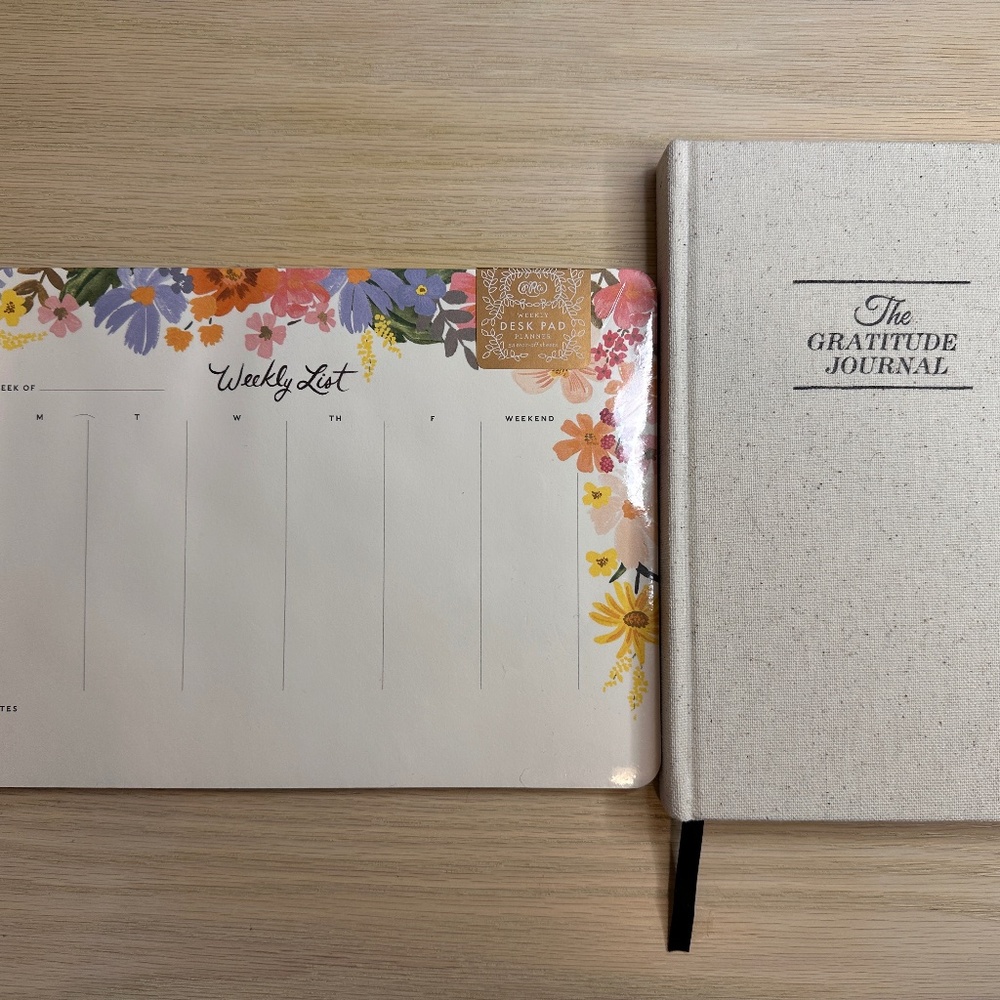 Rifle Paper Co. Weekly Planner Pad + Gratitude Journal – Brand New Gift Set